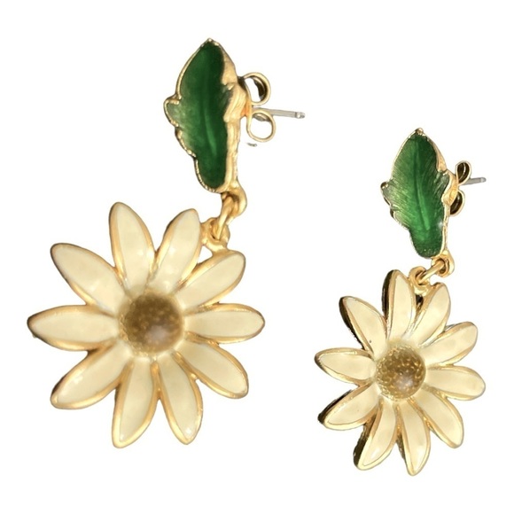 Daisy Flowers Drop Earrings for Women Temperament Simple Long Tassel Earrings - Picture 4 of 8